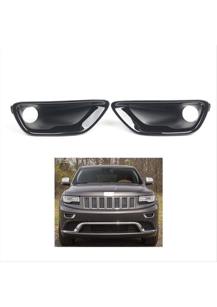 1 Çift Araba Ön Tampon Sis Işık Lambası Kapağı Çerçeve Jeep Için Uygun Grand Cherokee 2016-2020 68261711AA 68261710AA (Yurt Dışından) indirimleri