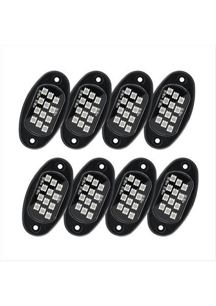 Rgb Kaya Işıkları Uygulama Kontrolü Yanıp Sönen Müzik Müziği Su Geçirmez Tekerlek Iyi Işık 8 Pods (Yurt Dışından)