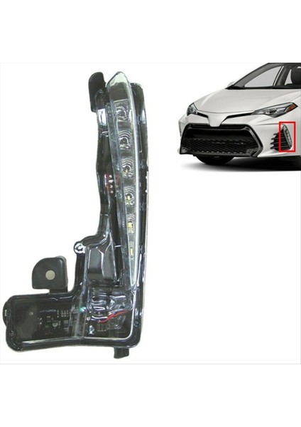 Toyota Corolla Se Xse 2017-2019 LED Sis Found Lambaları Drl Gündüz Koşu Işıkları Sol 2 Pcs (Yurt Dışından) fırsatları