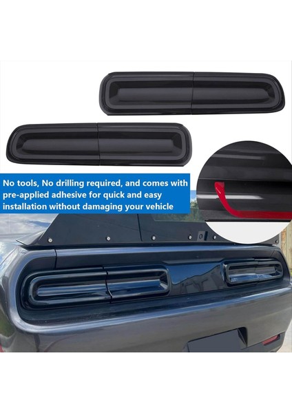 Kuyruk Işığı Dodge Challenger 2015-2024 Için Üst Arka Lamba Dekoratif Kapak Arka Işık Muhafızlarını Kapsar (Yurt Dışından) modelleri