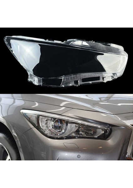 Infiniti Q50 2014-2021 Için Ön Far Lens Kapağı Far Maskesi (Yurt Dışından)
