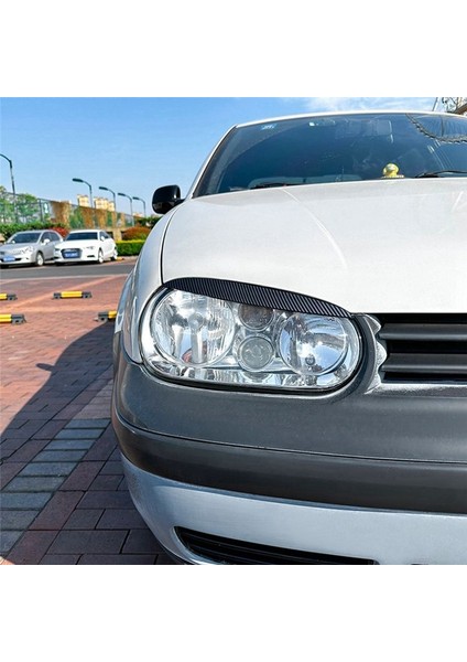 Vw Golf4 Mk4 Iv Için 1997-2005 Karbon Fiber Ön Far Kapağı Garnitür Strip Kaş Kaplama Çıkartma (Yurt Dışından) fiyatları