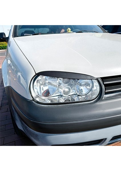 Vw Golf4 Mk4 Iv Için 1997-2005 Karbon Fiber Ön Far Kapağı Garnitür Strip Kaş Kaplama Çıkartma (Yurt Dışından) fırsatları