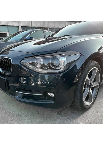Bmw 1 Serisi F20 F21 Için 2011-2014 Karbon Fiber Ön Far Kapağı Garnitür Strip Kaş Kapak Döşeme Sticker (Yurt Dışından) fırsatları