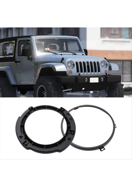 Jeep Wrangler Için Far Metal Halkası ile 7 Inç Yuvarlak Far Montaj Tespit Braket Halkası Seti Jk 2007-2017 (Yurt Dışından) fırsatları
