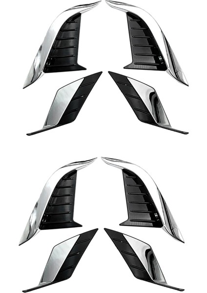 Toyota Için 4x Corolla Cross 2020 2021 Abs Krom Ön Arka Sis Lambası Göz Kapağı Kaş Kapağı Döşeme (Yurt Dışından)