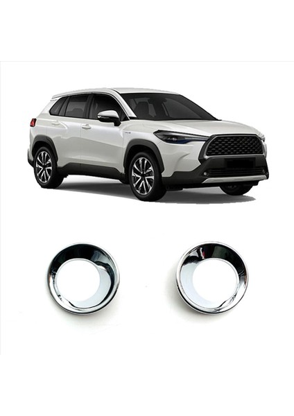 Corolla Cross Car Styling Abs Chrome Için 2020 2021 Toyota Için 4x Ön Sis Lambası Işık Kapağı (Yurt Dışından) modelleri