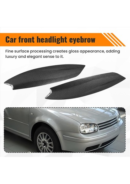 Karbon Fiber Farlar Kaşlar Göz Kapakları Kapak Kirpik Kafası Işık Lambası Çıkartmaları Golf Için 5 R32 Mk5 2005 2006 2007 (Yurt Dışından) indirimleri