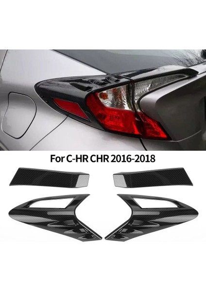 4pcs Karbon Fiber Tarzı Arka Arka Lamba Kuyruğu Işık Kapağı Fit Toyota Chr C-Hr 2016-2018 (Yurt Dışından) indirimleri