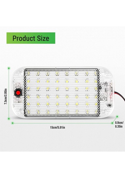 Araba Iç Aydınlatma LED Araba Iç Aydınlatma 48LEDS 12V - 85V Beyaz Lamba Araba Kampçıları Için Açma / Kapama Anahtarı ile (Yurt Dışından) modelleri
