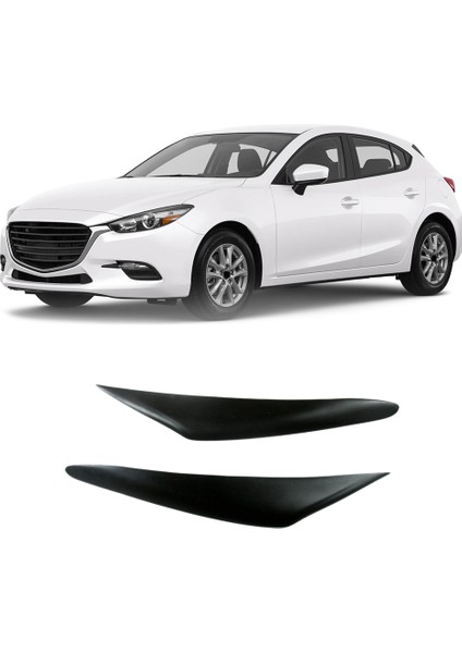 Reçine Far Kaşları Göz Kapakları Çıkartmaları Mazda 3 Axela M3 2017 2018 2019 Için Kapak Far Kapağı Döşeme (Yurt Dışından) fiyatları