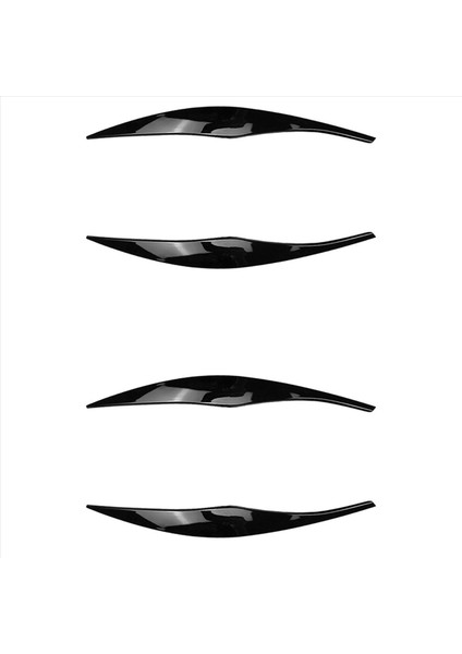 4x Için Bmw 3 Serisi E90 E91 320I 330I 2005-2012 Ön Far Kapağı Garnitür Strip Kaş Kapak Etiketi Parlak Siyah (Yurt Dışından)