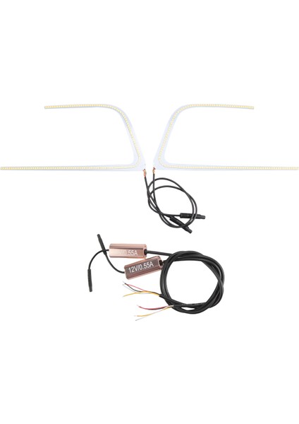 Çift Renkli Beyaz / Amber LED C-Ring Devre Kartı Far Far Çalıştırma / Dönüş Sinyal Işıkları Subaru Wrx &amp Stı 2015-2018 (Yurt Dışından)