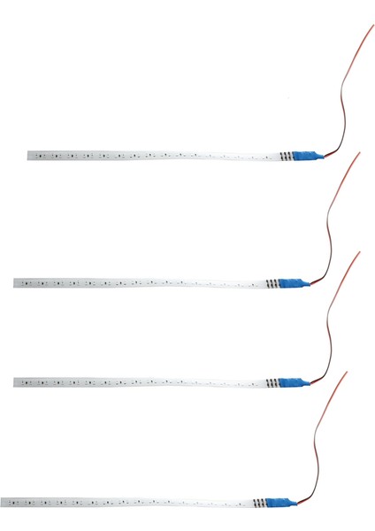 4x Knight Rider 32 LED Koşu Işık Tarayıcısı 30 cm Strip Dekorasyon Mavi Araba 12V (Yurt Dışından)