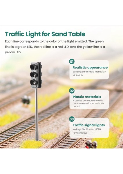 3 Renk Trafik Işık Sinyalleri Ho Oo Ölçekli Model 6led Dıy Kum Masası Geçiş Sokak Inşaat Demiryolu Iki Taraf (Yurt Dışından) indirimleri