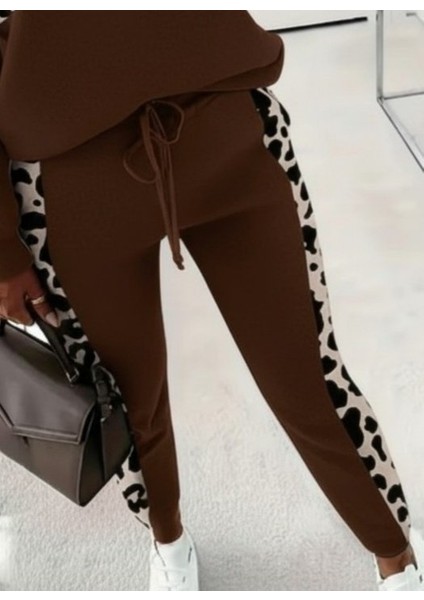 Meğdaix Kadın Uzun Kollu Fermuarlı Karışık Desenli Viskon Iki Iplik Bluz ve Pantolon Ikili Takım modelleri