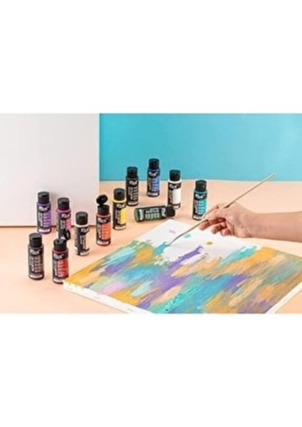 Master Mix Akrilik Boya Seti 12 Li 60CC Renkli Profesyonel Boyalar Türkiye Menşeli modelleri