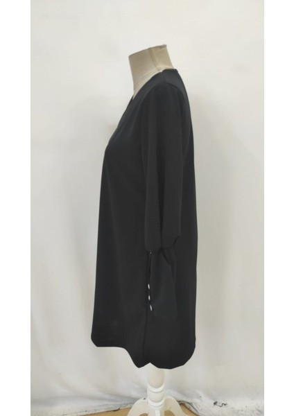 Meğdaix Kadın Uzun Kollu V Yakalı Kısa Ithal Krep Elbise indirimleri