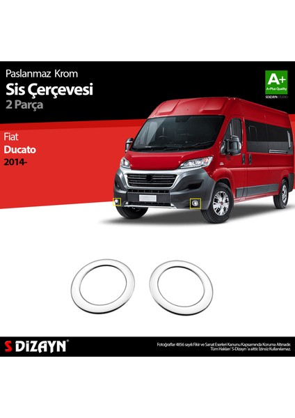 Fiat Ducato Krom Sis Farı Çerçevesi 2 Prç 2014 Üzeri indirimleri