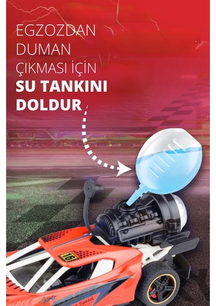 Işıklı Sesli Spray Fonksiyonlu Çek Bırak Buhar Atan Pilli Metal Oyuncak Araba fiyatları