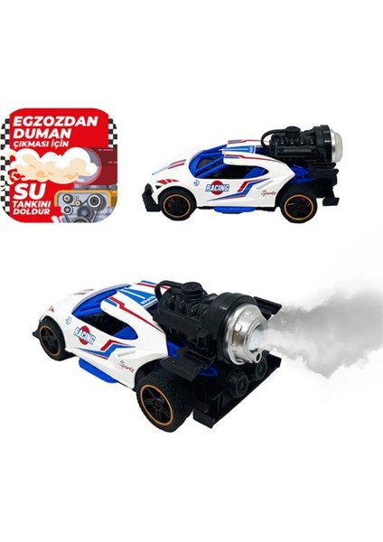 Işıklı Sesli Spray Fonksiyonlu Çek Bırak Buhar Atan Pilli Metal Oyuncak Araba fırsatları
