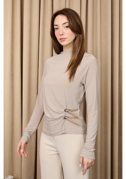 Kadın Kemer Detaylı Bluz -20721BLZ fiyatları