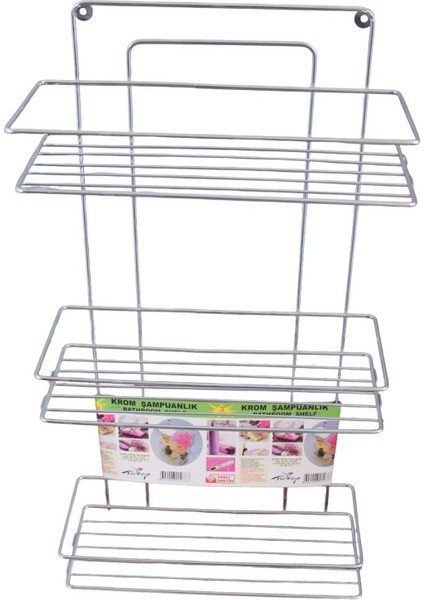 3 Katlı Çok Renkli Şampuanlık, Pratik ve Şık Tasarım