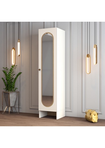 Münih 1 Kapaklı (3) Gardırop Krem / Gölge Çizgili Meşe fiyatları