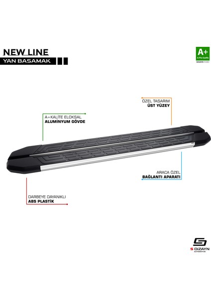 Mercedes Citan NewLine Krom Yan Basamak 193 Cm 2012-2021 A+ Kalite fiyatları