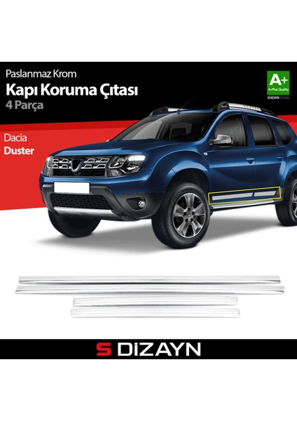 Dacia Duster Kapı Koruma Çıtası Krom 2009-2018 modelleri