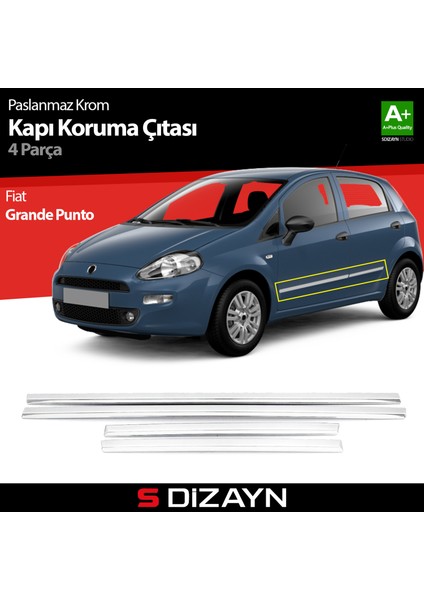 Fiat Grande Punto Kapı Koruma Çıtası Krom 2006-2018 modelleri