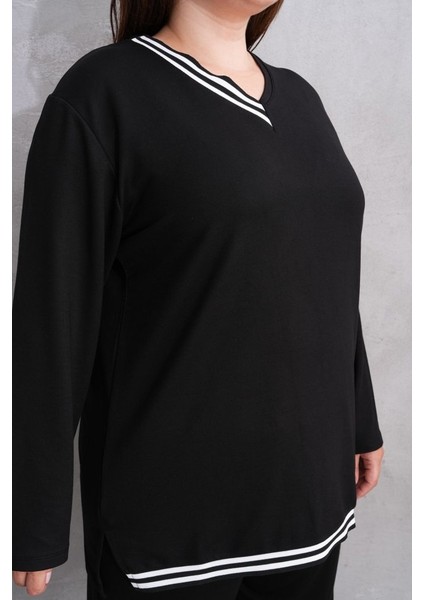 Meğdaix Kadın Yeni Sezon Uzun Kollu Ribana Detay Ikili Takım