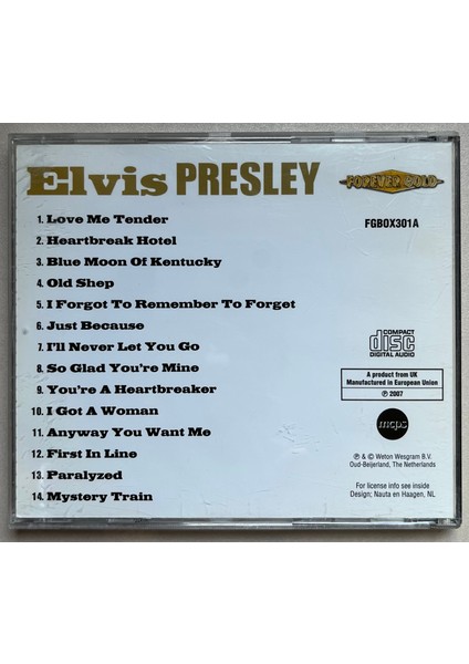 Elvis Presley CD 1 Love Me Tender Heartbreak Hotel First In Line CD 1 (Orijinal Dönem Baskı Cd) fiyatları