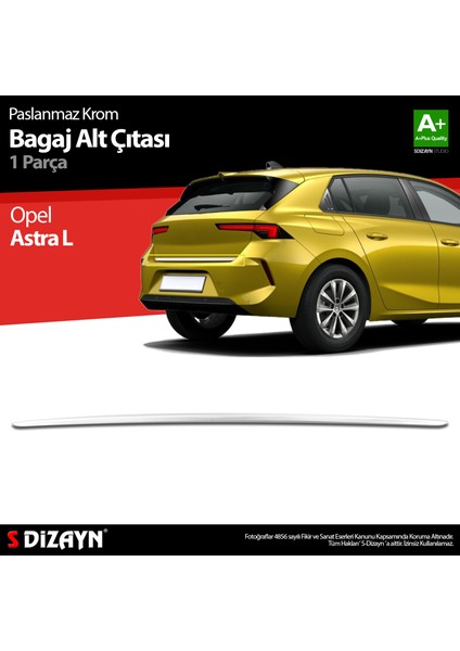 Opel Astra L Krom Bagaj Alt Çıtası 2022 Üzeri indirimleri