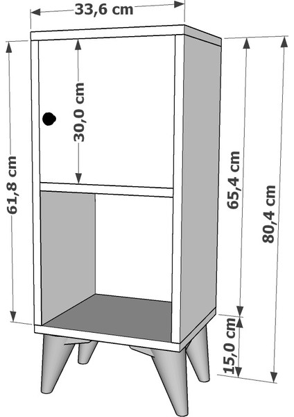 Ayaklı Kapaklı Komodin KMD-1060-Ç fırsatları