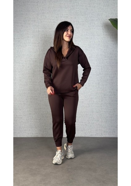 Meğdaix Kadın Uzun Kollu Kapüşonlu Ikili Takım indirimleri