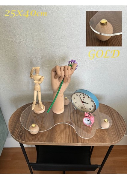 Şeffaf Pleksi Top Ayaklı Düzenleyici Organizer, Şık ve Pratik Kullanım Sağlar.