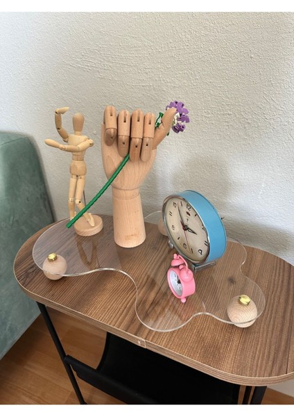 Şeffaf Pleksi Top Ayaklı Düzenleyici Organizer, Şık ve Pratik Kullanım Sağlar. fırsatları