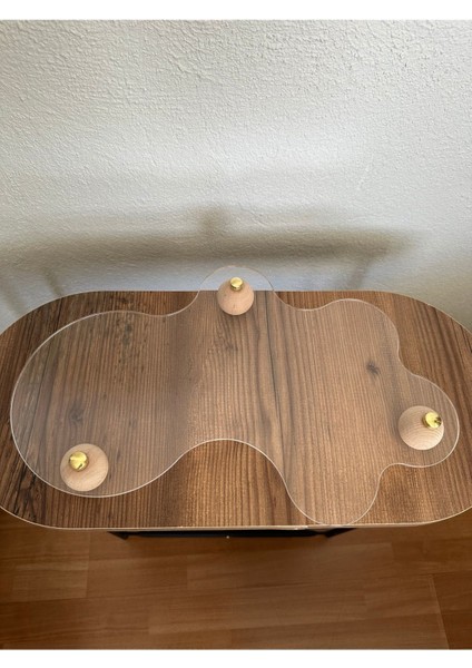 Şeffaf Pleksi Top Ayaklı Düzenleyici Organizer, Şık ve Pratik Kullanım Sağlar. indirimleri