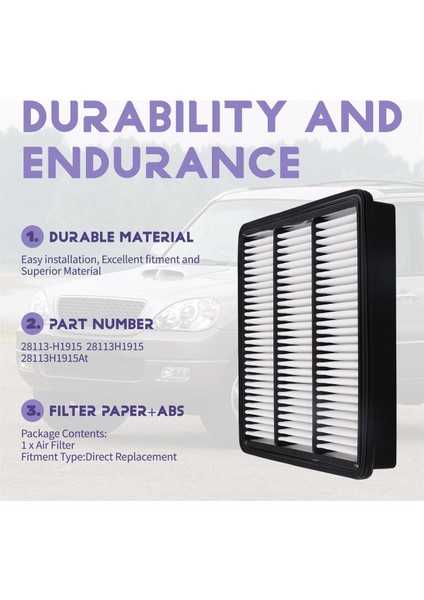 Hava Filtresi 28113H1915 28113-H1915 Hyundai Terracan (Hp) 2 5 T 2 9 3 5 2001-2006 Jac Binyue 1 8l 2011-2014 (Yurt Dışından) indirimleri