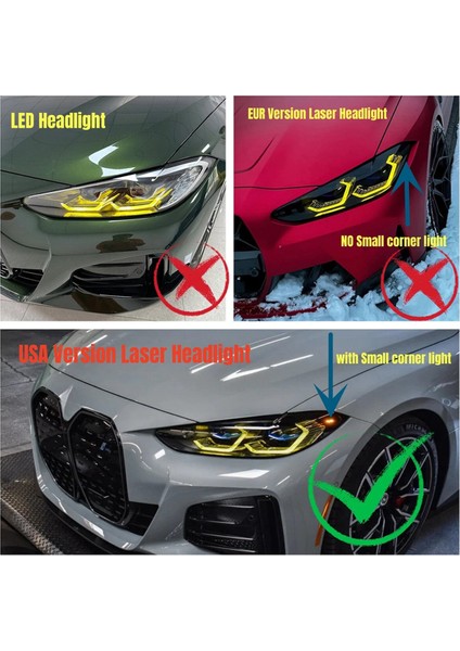 Bmw G80 M3 G82 M4 Abd Versiyonu Için Sarı Far Gündüz Farı LED Drl Çip Kartları 63119851052 63119851051 (Yurt Dışından) fırsatları