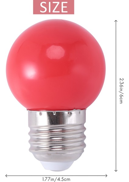 E27 LED Işık Sıcak Kırmızı Ampul Plastik Ampul (0,5W Güç, Kırmızı) (Yurt Dışından) fırsatları