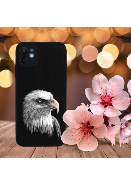 iPhone 12 ile Uyumlu Kartal (0214C) Tasarımlı Siyah Lansman Kılıf indirimleri