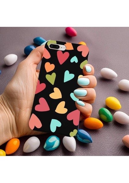 iPhone 7 Plus ile Uyumlu Tropikal Kalpler (0214B) Tasarımlı Siyah Lansman Kılıf modelleri