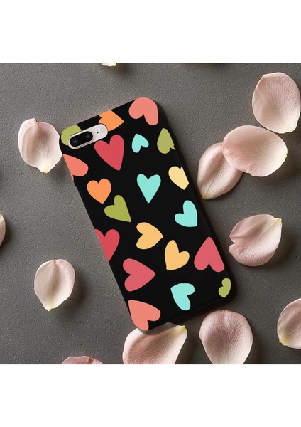 iPhone 7 Plus ile Uyumlu Tropikal Kalpler (0214B) Tasarımlı Siyah Lansman Kılıf