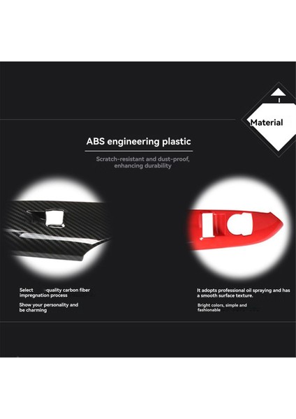 Ford Mustang 2015-2018 Araç Cam Kaldırma Kontrol Paneli Kapağı Döşemesi Araç Kapısı Anahtarı Düğmesi Aksesuarları (Yurt Dışından) fiyatları