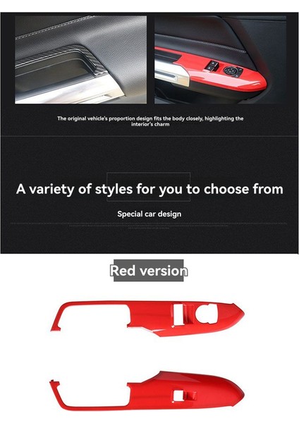 Ford Mustang 2015-2018 Araç Cam Kaldırma Kontrol Paneli Kapağı Döşemesi Araç Kapısı Anahtarı Düğmesi Aksesuarları (Yurt Dışından) fırsatları