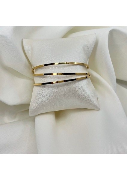 Kadın Çelik 3'lü Düz Ajda Bilezik Anti-Alerjenik 316L Çelikten Üretilmiştir. fiyatları