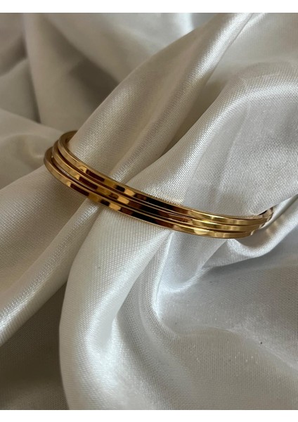 Kadın Çelik 3'lü Düz Ajda Bilezik Anti-Alerjenik 316L Çelikten Üretilmiştir. indirimleri