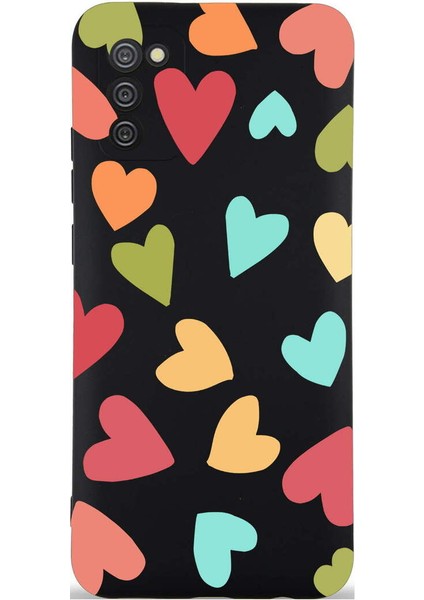 Samsung Galaxy A02S ile Uyumlu Tropikal Kalpler (0214B) Tasarımlı Siyah Lansman Kılıf